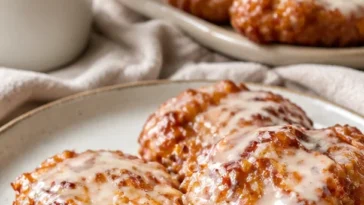 Südsüßpfirsich-Krapfen frisch gebacken mit fruchtiger Füllung