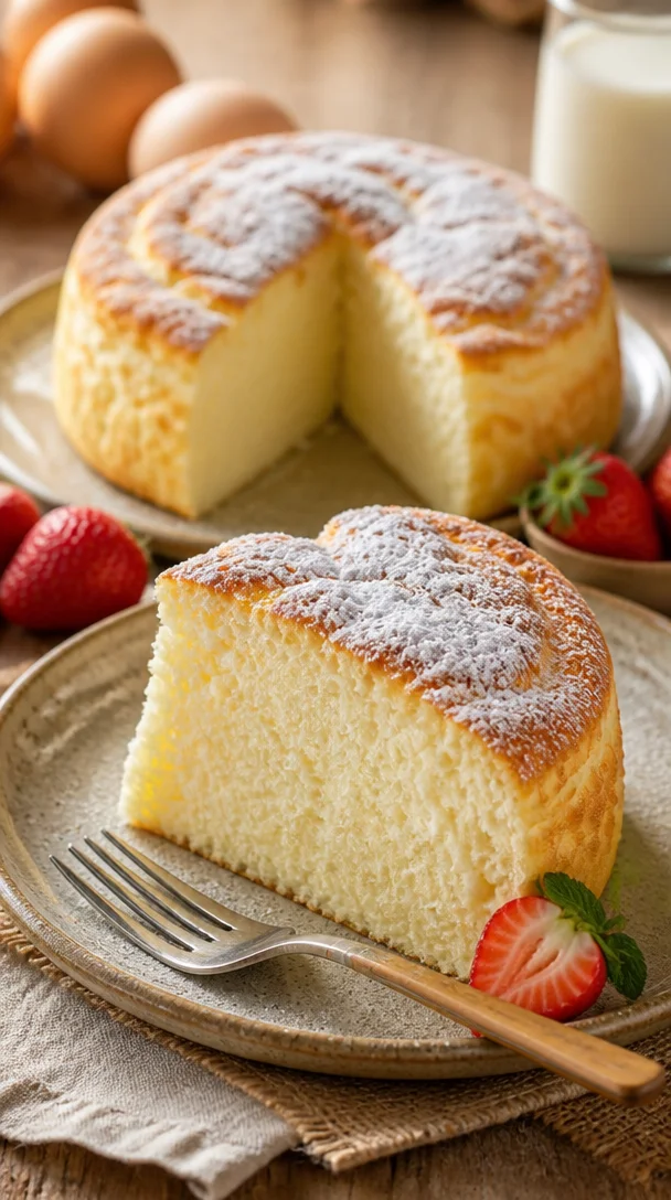 Wolkenkuchen ohne Mehl, leichtes und fluffiges Rezept