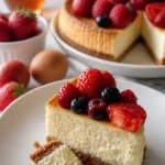 Zuckerfreier Käsekuchen auf einem eleganten Teller serviert