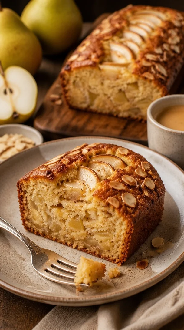 All-in-One Birnen- und Mandelbrot Rezept mit Birnen und Mandeln