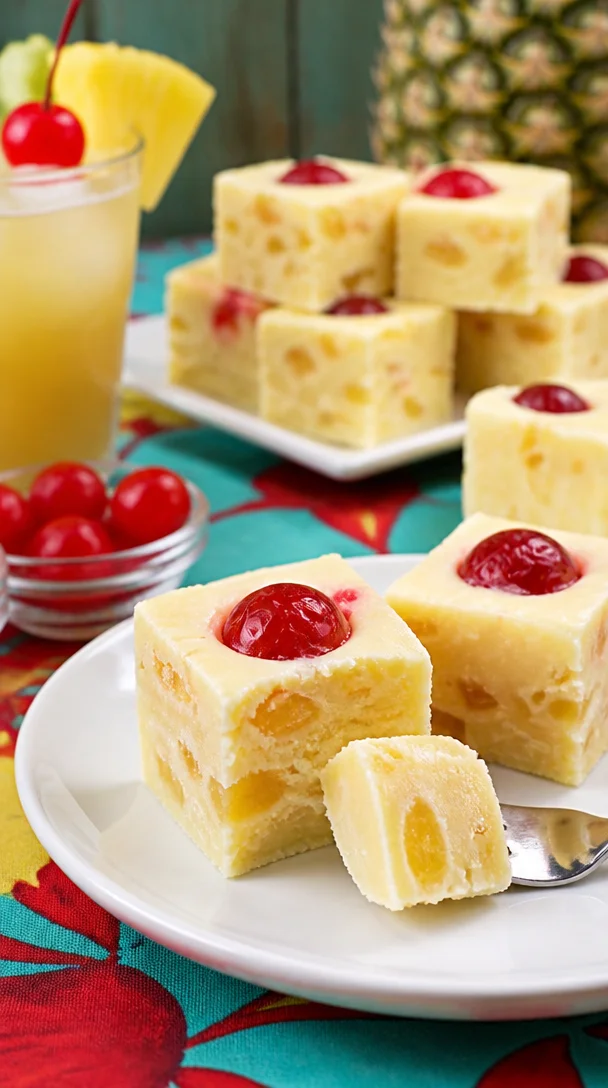 Ananas-Unten-Fudge Dessert mit fruchtiger Ananas und reichhaltiger Schokolade