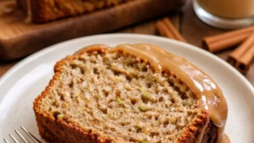 Apfel-Zucchini-Brot mit köstlichem braunem Zuckerguss