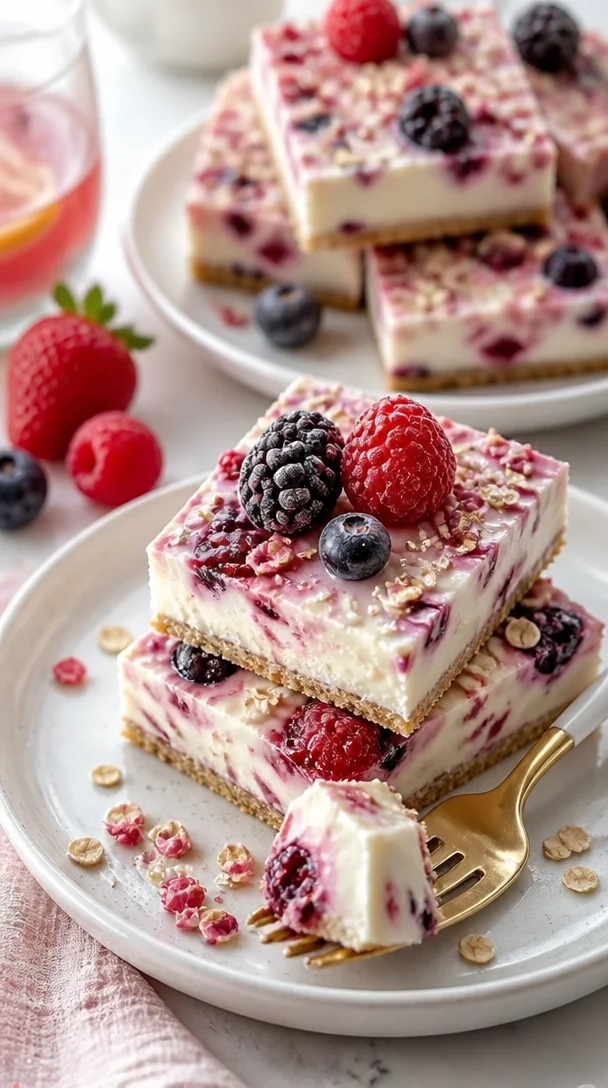 Leckere Beeren-Joghurt-Rinde als gesunder Snack für jeden Tag