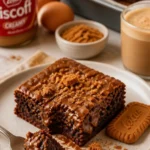 Hausgemachte Biscoff-Braunies mit Karamell-Geschmack und Biscoff-Keksen