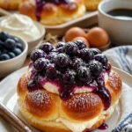 Dekadente dänische Karnevalsbrötchen mit Vanillekäsekuchen-Füllung