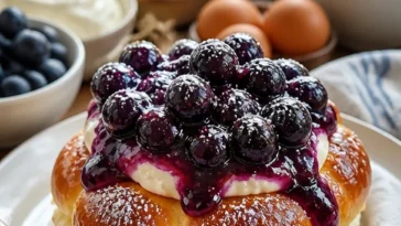 Dekadente dänische Karnevalsbrötchen mit Vanillekäsekuchen-Füllung