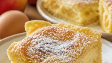 Saftiger Apfelkuchen aus Blätterteig mit frischen Äpfeln und Zimt