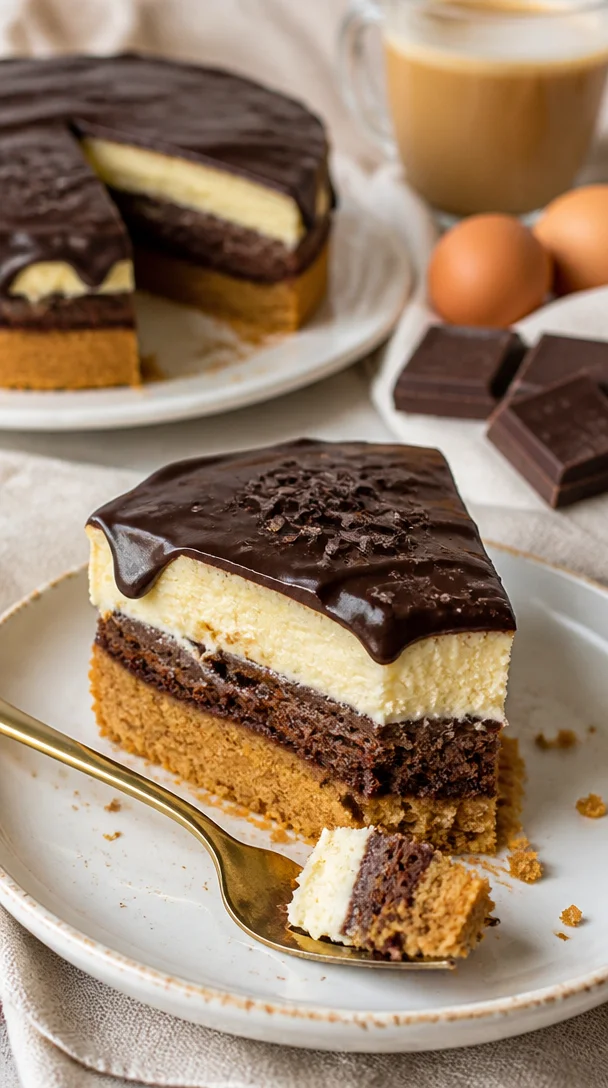 Delicious Donauwelle cake prepared in a springform pan