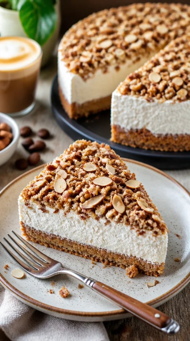 Eiskaffee Sahne Torte mit Schlagsahne und Kaffeegeschmack