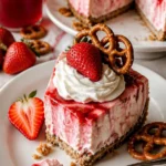 Erdbeer-Brezel-Torte mit frischen Erdbeeren und Brezel-Teig