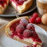 Leckere Erdbeer-Käsekuchen-Kekse auf einem Teller serviert