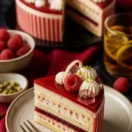 Feine Prosecco-Torte mit Himbeeren und Pistazien für besondere Anlässe