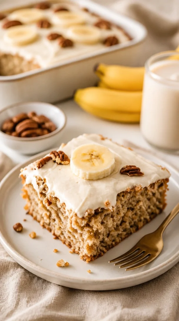 Glutenfreies, milchfreies Bananenkuchen-Rezept auf einem Teller