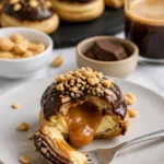 Saftige Hähnchenkeulen-Profitroles auf einem Grill mit frischen Kräutern