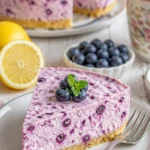Leckere Heidelbeer Quark Torte mit frischen Heidelbeeren und cremiger Quarkfüllung