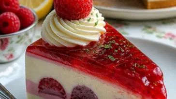 Himnon-alkoholfreie Biertorte mit Joghurtcreme auf einem Teller
