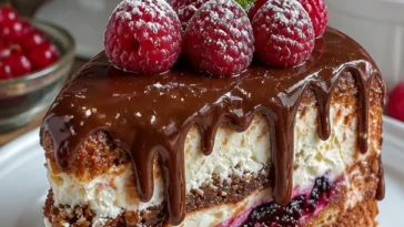 Himnon-alkoholfreie Bier Frischkäse Torte mit Schokolade