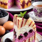 Leckerer Kuppelkuchen mit bunten Toppings auf einem Teller