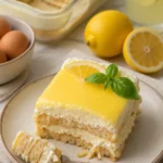 Limoncello Tiramisu mit frischen Limetten und Espresso serviert