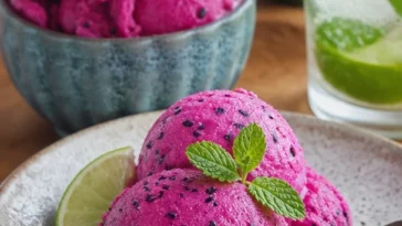 Drachenfruchtsorbet - erfrischendes Rezept mit gesunder Drachenfrucht
