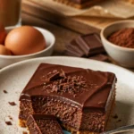 Schokoladen-Käsekuchen-Riegel mit cremiger Käsefüllung und Schokoladentopping
