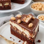 Snickers Kuchen mit Schokolade, Erdnüssen und Karamell, perfekt für Naschkatzen
