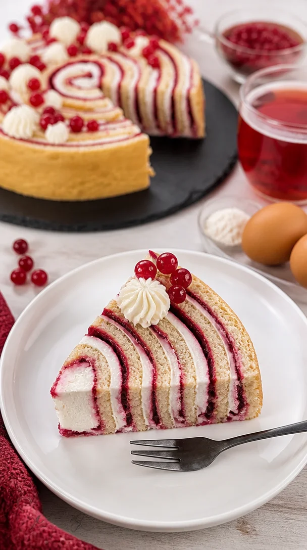 Vanille-Cranberry-Verschenkuchen dekoriert mit frischen Cranberries und Vanille