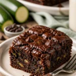 Vegane Zucchini-Brownies mit Schokolade und Zucchini, gesundes Rezept