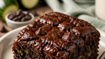 Vegane Zucchini-Brownies mit Schokolade und Zucchini, gesundes Rezept