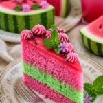 Leckere Wassermelonen Torte, ideal für Sommerpartys und Desserts