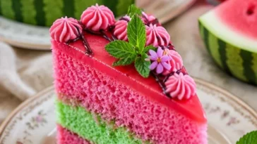 Leckere Wassermelonen Torte, ideal für Sommerpartys und Desserts
