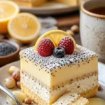 Zitronen-Mohn-Kuchen Rezept für 4 Personen mit einer köstlichen Zitronen-Glasur