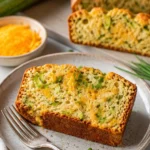 Zucchini Käsebrot mit Käse und frischen Zucchini