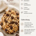 4-Zutaten Schokoladen-Kokosnuss-Kekse auf einem Teller