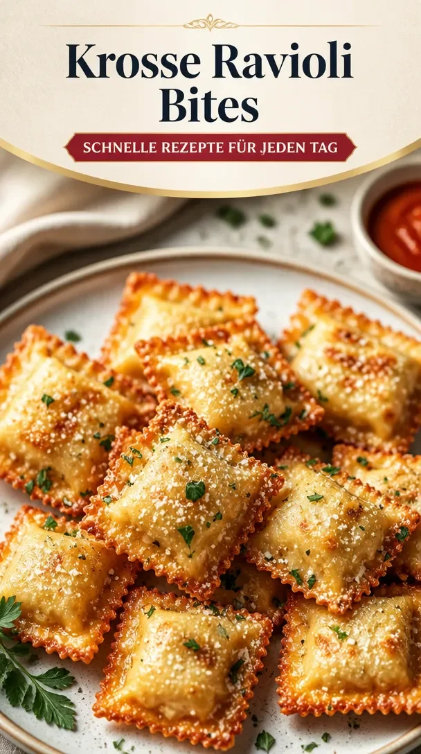 Knusprige Million Dollar Ravioli Häppchen aus dem Air Fryer