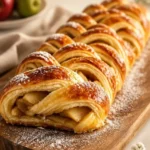 Apfel-gespickter Drachenzopf, ein köstliches traditionelles Gebäck
