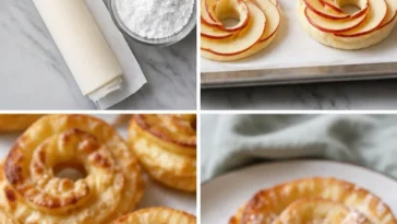 Köstliche Apfelringe im Blätterteig aus der Heißluftfritteuse