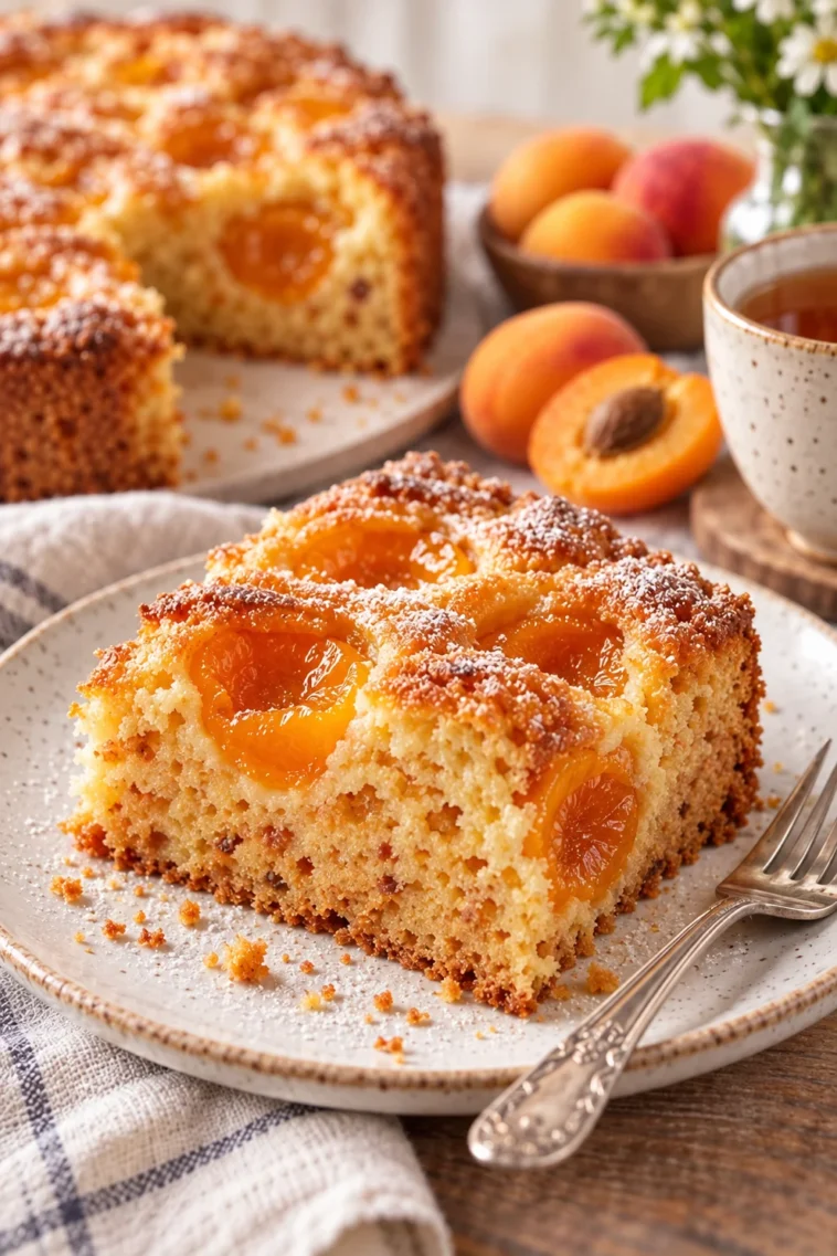 Aprikosen Torte ohne Backen, schnell und sparsam zubereitet