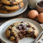 Bäckerei-Stil Käsekuchen mit Schokoladenkeksen auf einem Teller