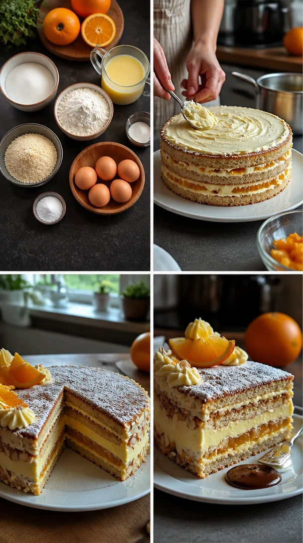 Leckere Blonde Engel Torte auf einem schönen Teller angerichtet