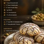 Leckere Cannoli-Kekse frisch gebacken mit cremiger Füllung.