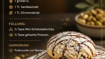 Leckere Cannoli-Kekse frisch gebacken mit cremiger Füllung.