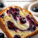 Leckeres Blaubeer-Frischkäsebrot mit Frischkäse und frischen Blaubeeren
