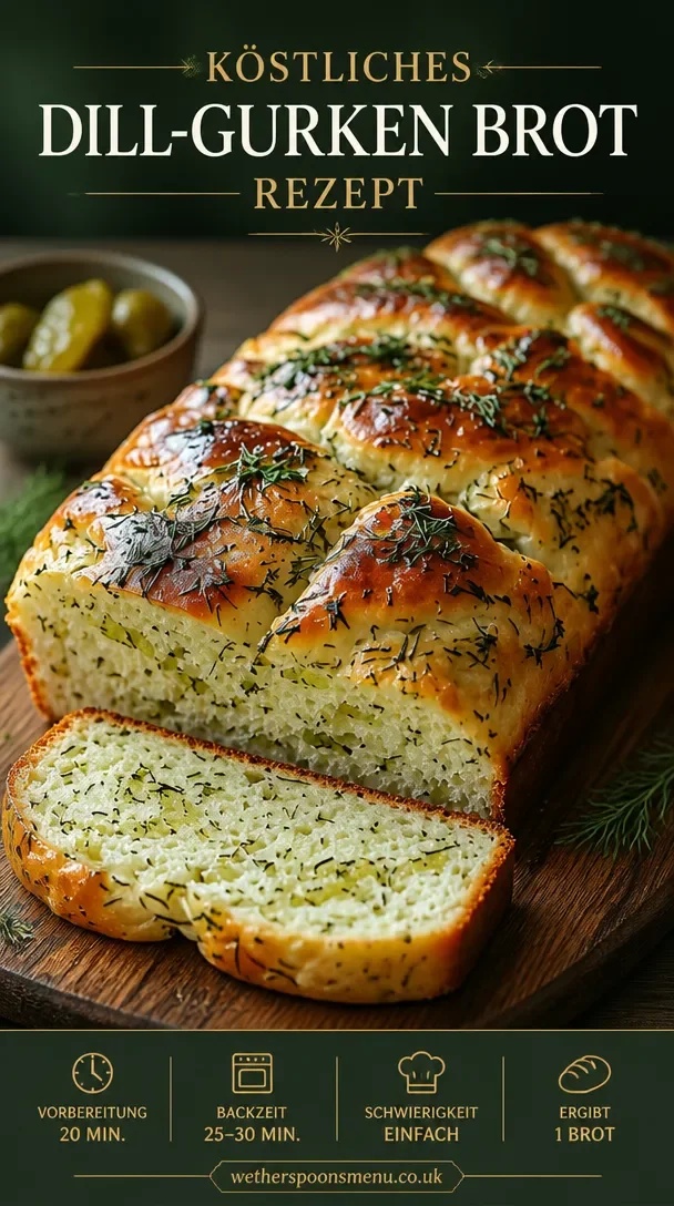 Dill-Pickle-Brot frisch gebacken auf einem Holzbrett