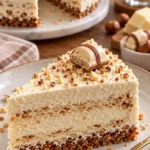 Einfache Weiße Bueno Torte mit Schokolade und Nougatcreme