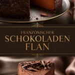 Französischer Schokoladenflan, ein köstlicher Schokoladenpuddingkuchen.