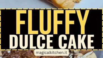 Gebackener Kuchen mit Dulce de Leche und Mascarpone-Creme auf einem Teller.