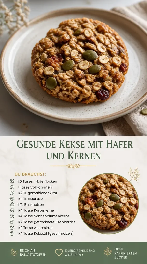 Gesunde Keksrezepte mit Hafer und Samen für eine schmackhafte und nahrhafte Snack-Option