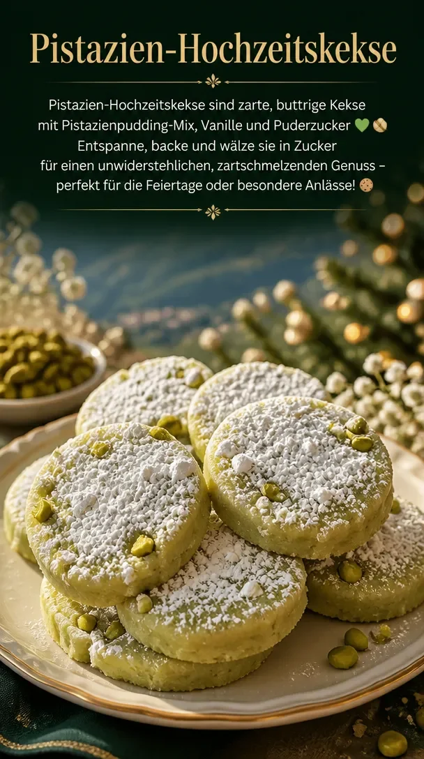 Hausgemachte Pistazien-Hochzeitskekse nach Großmutters Rezept