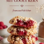 HIMBEER-CRUMBLE-COOKIES mit Himbeeren und knuspriger Streuselschicht